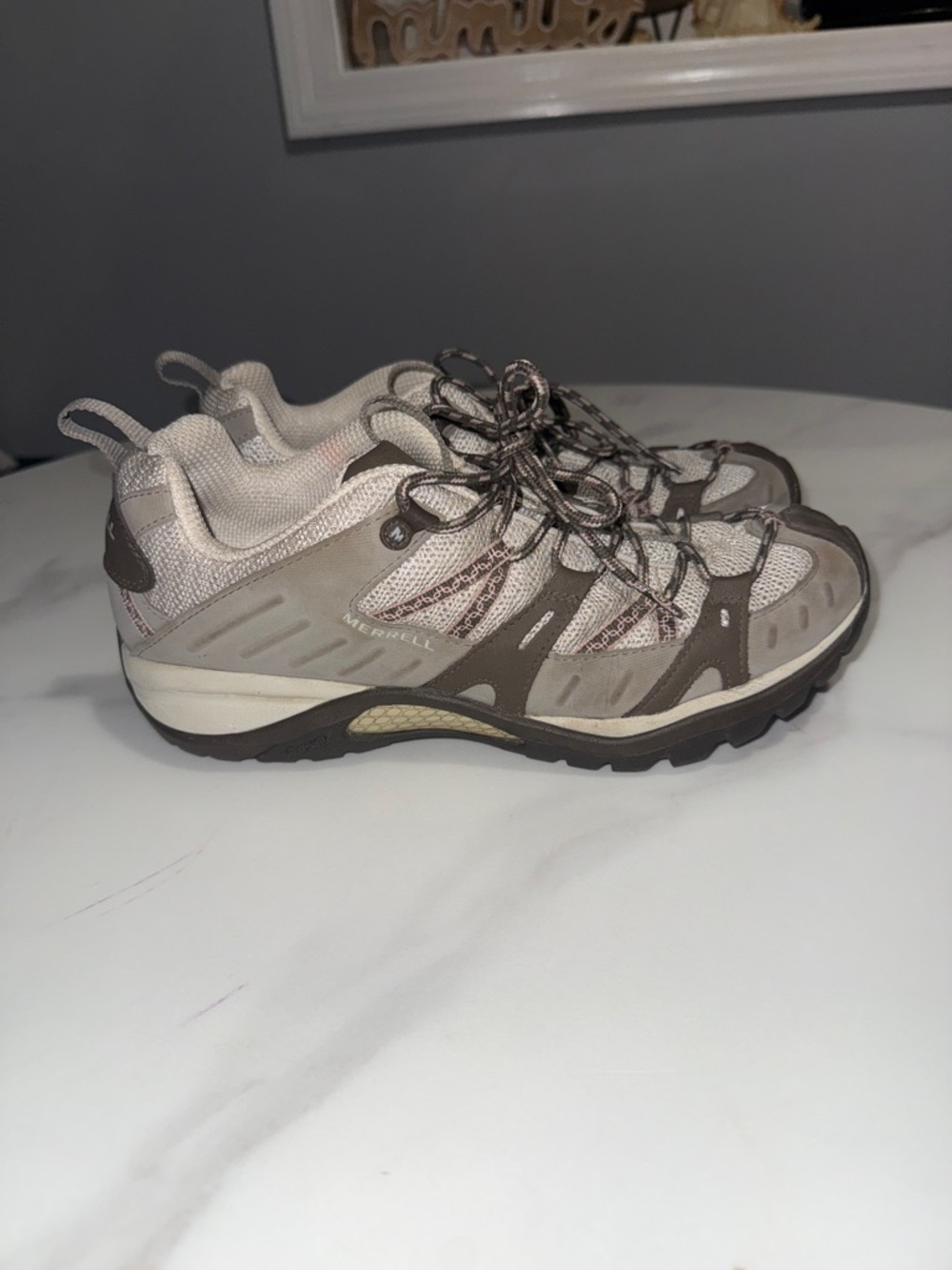 Merrell Women's Trail Low Hiking Sneakers in Taupe Beige